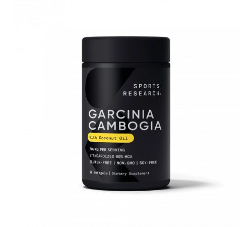 Гарциния камбоджийская 500 мг, Garcinia Cambogia (65% HCA) 500 mg, Sports Research, 90 капсул