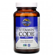 Garden of Life, Vitamin Code, мультивитамины из цельных продуктов для мужчин, 120вегетарианских капсул