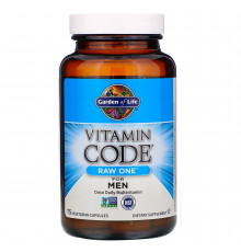 Мультивитамины для мужчин, Vitamin Code RAW One for Men, Garden of Life, 75 капсул