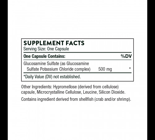 Глюкозамин, Glucosamine Sulfate, Thorne, 180 капсул