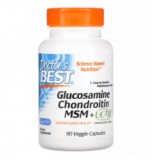 Глюкозамин хондроитин МСМ + UCII, Glucosamine Chondroitin MSM UCII, Doctor's Best, 90 вегетарианских капсул