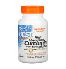 Легкоусвояемый куркумин, High absorption Curcumin 500 mg, Doctor's Best, 120 капсул