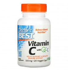 Витамин C с Quali-C, Vitamin C with Q-C 500 mg, Doctor's Best,  120 капсул