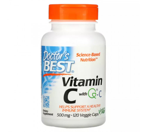 Витамин C с Quali-C, Vitamin C with Q-C 500 mg, Doctor's Best,  120 капсул