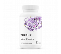 Йод и тирозин, Iodine & Tyrosine, Thorne, 60 капсул