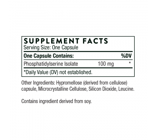 Фосфатидилсерин, Phosphatidylserine (Iso-Phos), Thorne, 60 капсул