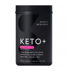 Кетоновая смесь Кето Плюс (фруктовый пунш), Keto Plus Fruit Punch GO BHB, Sports Research, 315 г (11,1 oz)