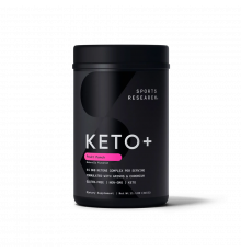 Кетоновая смесь Кето Плюс (малиновый лимонад), Keto Plus GO BHB + MCT, Sports Research, 318 г (11,2 oz)