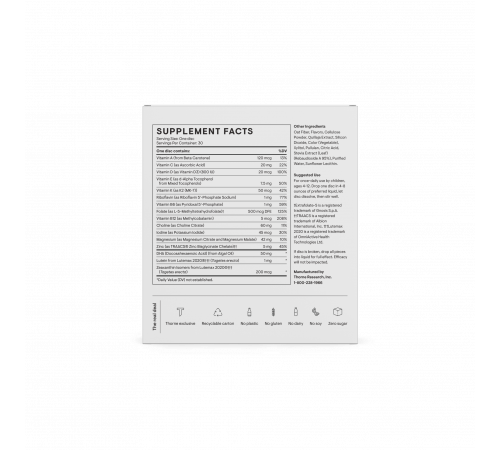 Мультивитамины для детей от 4 до 12 лет со вкусом клубники и киви, Kids Multi +, Thorne, 30 растворимых дисков