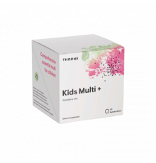 Мультивитамины для детей от 4 до 12 лет со вкусом клубники и киви, Kids Multi +, Thorne, 30 растворимых дисков