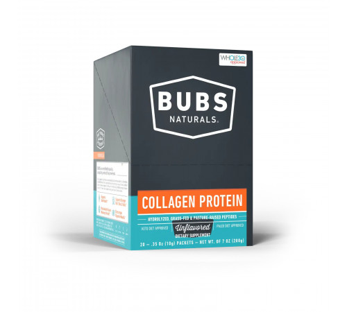 Коллагеновый протеин, Bubs Naturals, Collagen Protein, NSF certificate (20 пакетиков)