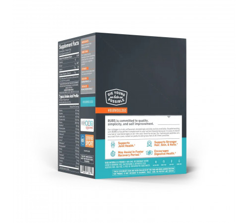 Коллагеновый протеин, Bubs Naturals, Collagen Protein, NSF certificate (20 пакетиков)