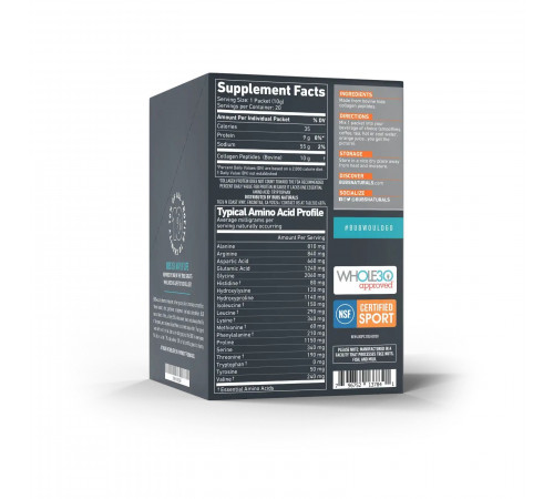 Коллагеновый протеин, Bubs Naturals, Collagen Protein, NSF certificate (20 пакетиков)