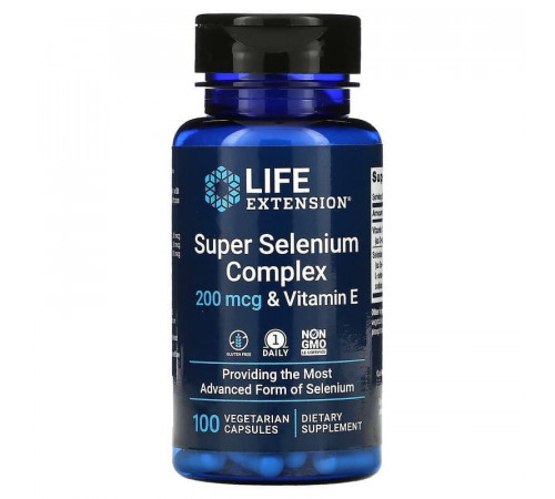Комплекс селена с витамином E 200 мкг, Super Selenium Complex & Vitamin E 200 mcg, Life Extension, 100 капсул