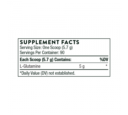 Порошок L-глутамина, L-Glutamine Powder, Thorne,  513 г