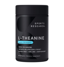 Аминокислота L-теанин 200 мг, L-Theanine Suntheanine 200 mg, Sports Research, 60 капсул