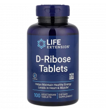 D-Рибоза, Life Extension D-Ribose, 100 вегетарианских таблеток