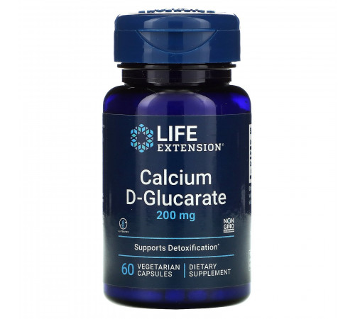 D-глюкарат кальция, Calcium D-glucarate, Life Extension, 60 вегетарианских капсул