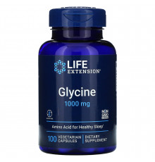 Life Extension, глицин, 1000мг, 100вегетарианских капсул