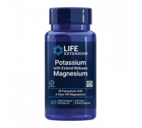 Калий с магнием пролонгированного действия, Potassium with Extend-Release Magnesium, Life Extension, 60 вегетарианских капсул