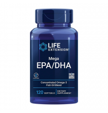 Мега ЭПК/ДГК, Mega EPA/DHA, Life Extension, 120 желатиновых капсул