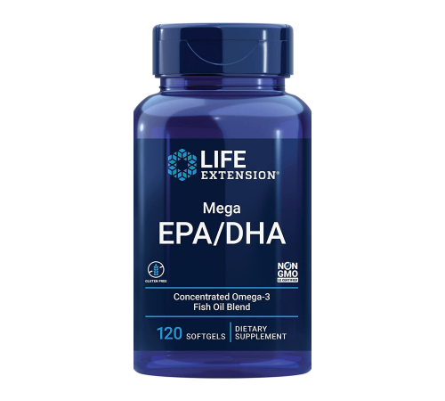 Мега ЭПК/ДГК, Mega EPA/DHA, Life Extension, 120 желатиновых капсул