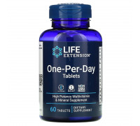 Мультивитамины для приема один раз в день, One-Per-Day Multivitamin, Life Extension, 60 таблеток