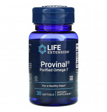 Life Extension, Provinal, очищенная форма омега-7, 30капсул