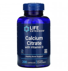 Life Extension, цитрат кальция с витаминомD3, 200капсул