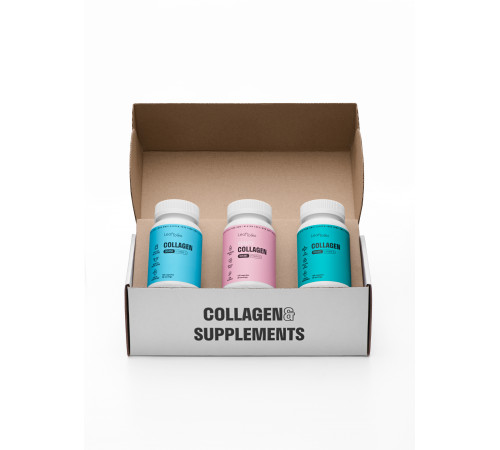 Ассорти коллагена в капсулах, Collagen Caps Mix, Leaf To Go, 3 упаковки