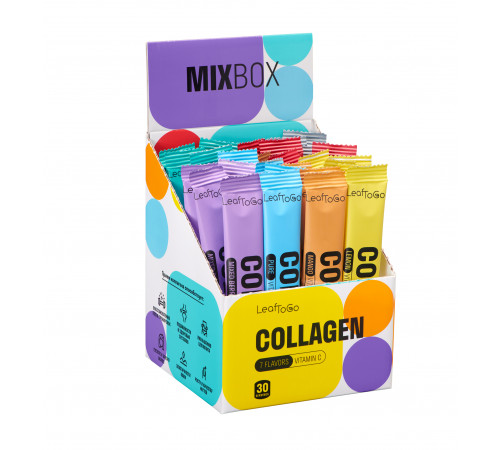 Ассорти Коллагена в пакетиках, Collagen Mix Box, Leaf To Go, 30 упаковок