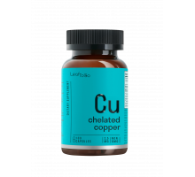 Бисглицинат Меди, Copper Bisglycinate, Leaf To Go, 100 капсул