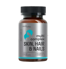 Мультивитаминный комплекс для кожи, волос и ногтей, Multi complex Skin, Hair & Nails, Leaf To Go, 120 таблеток