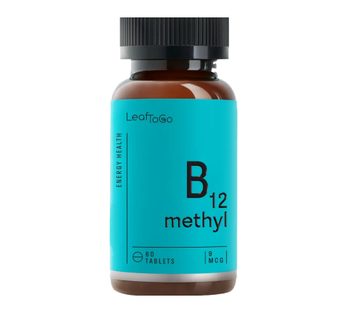 Витамин B12 Метилкобаламин, Vitamin B12, Leaf To Go, 60 таблеток