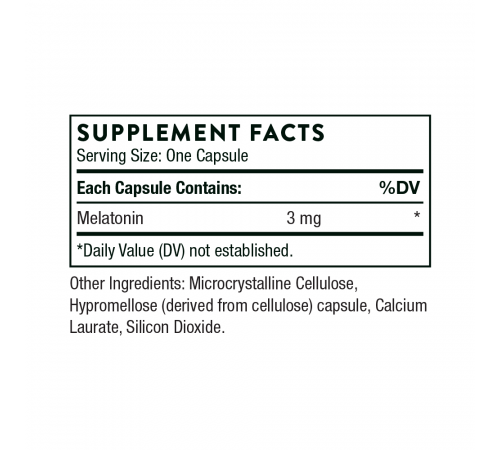 Мелатон-3, Melaton-3, Thorne, 60 капсул