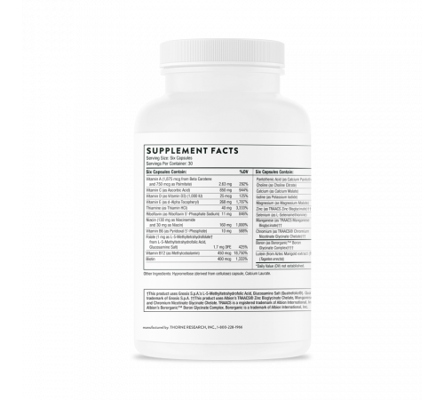 Комплекс витаминов для мужчин 50+, Men's Multi 50+, Thorne, 180 капсул