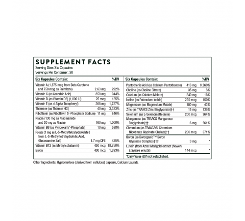 Комплекс витаминов для мужчин 50+, Men's Multi 50+, Thorne, 180 капсул