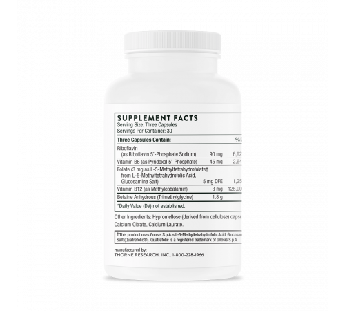 Комплекс витаминов В, Methyl-Guard Plus, Thorne, 90 капсул