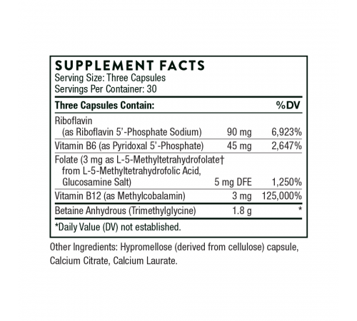 Комплекс витаминов В, Methyl-Guard Plus, Thorne, 90 капсул