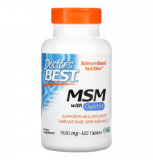 МСМ с OptiMSM 1500 мг, MSM with OptiMSM 1500 mg, Doctor's Best, 120 таблеток