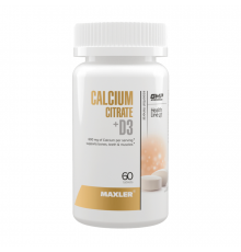 Цитрат Кальция с Витамином D3, Calcium Citrate + D3, Maxler, 60 таблеток