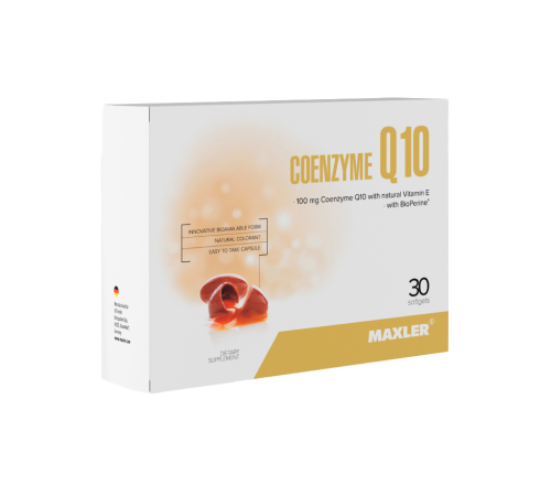 Коэнзим Q10, Coenzyme Q10 (with BioPerine), Maxler, 30 желатиновых капсул