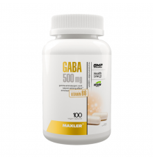 Гамма-аминомасляная кислота ГАМК, GABA 500 mg, Maxler, 100 вегетарианских капсул