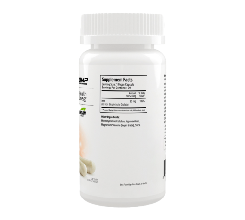 Железо бисглицинат, Iron 25 mg Bisglicinate, Maxler, 90 вегетарианских капсул