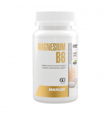 Магний с Витамином B6, Magnesium B6, Maxler, 60 таблеток