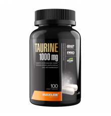 Таурин, Taurine 1000 mg, Maxler, 100 вегетарианских капсул