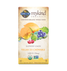 Витамин Д3 2000 МЕ, Vegan D3 2000 IU, Garden of Life, 30 вегетарианских жевательных таблеток