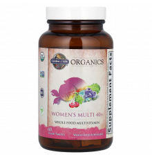 Мультивитамины для женщин старше 40 лет, Mykind Organics Women's Multi, Garden of Life, 60 веганских таблеток