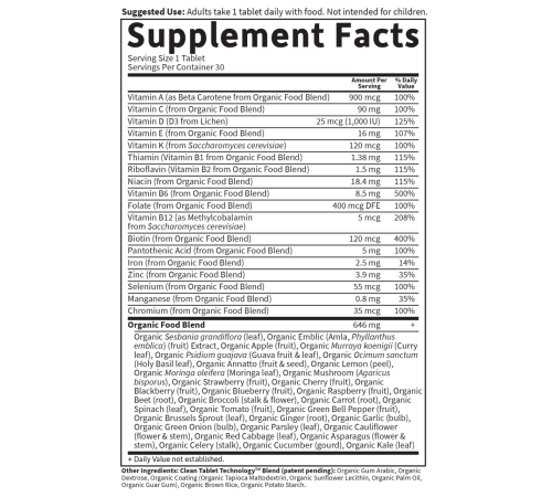 Мультивитамины для женщин, Women's Once Daily, Garden of Life, 30 вегетарианских таблеток