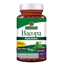 Бакопа, Bacopa Capsules, Nature's Answer, 90 растительных капсул